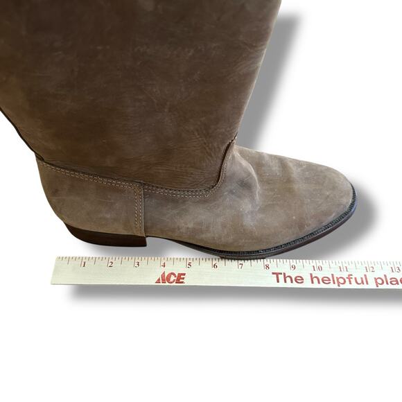 Arandu Argentina Handmade Brown Leather Riding Boots Tall 15” Women’s US 11.5-12 - Picture 6 of 12